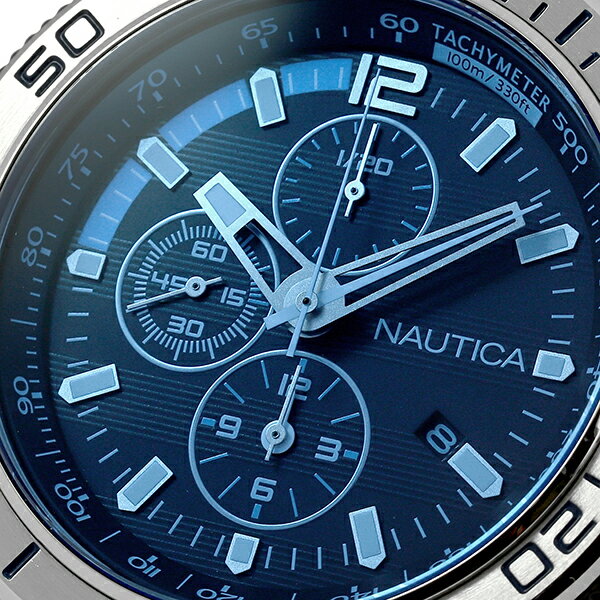 【新品電池で安心出荷】 ノーティカ NST11 クロノ 腕時計 NAUTICA NST11 CHRONO NAI19518G ネイビー メンズ ブランド 時計 新品 正規品