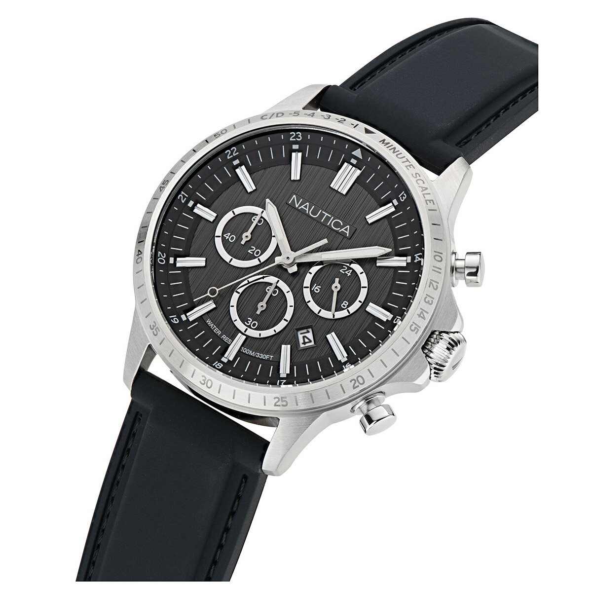 ノーティカ ブルーオーシャン 腕時計 NAUTICA NAPBOS502 ブラック/シルバー/ホワイト ブランド 時計 新品電池で安心出荷
