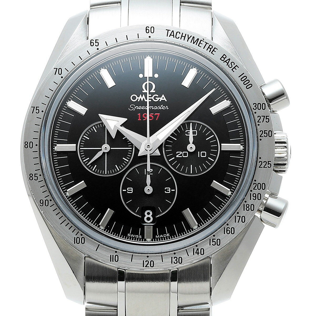 オメガ SPEEDMASTER BROAD ARROW 1957 腕時計 OMEGA 321.10.42.50.01.001 ブラック ブランド 時計