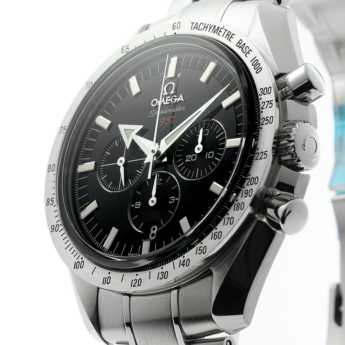 オメガ SPEEDMASTER BROAD ARROW 1957 腕時計 OMEGA 321.10.42.50.01.001 ブラック ブランド 時計