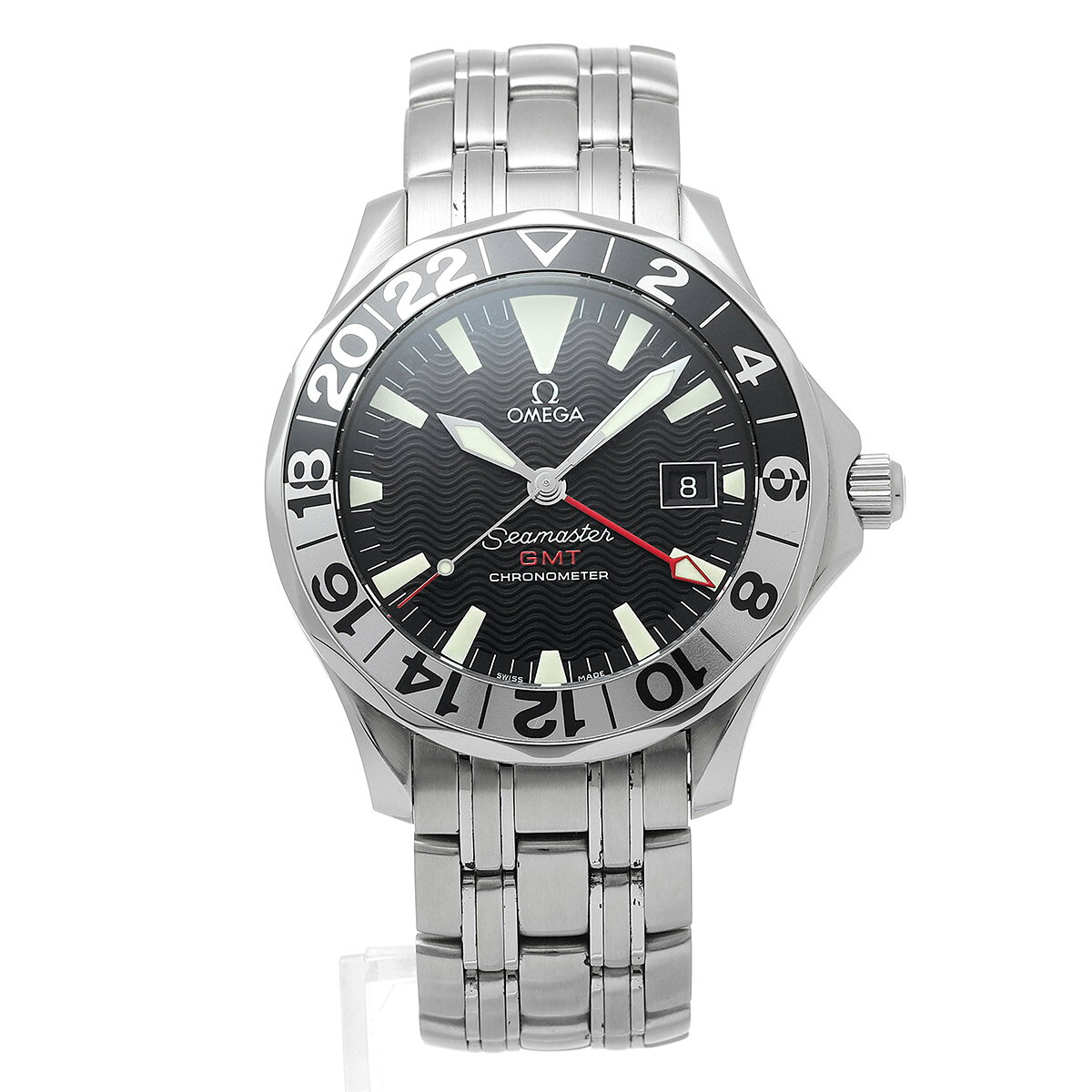 【中古】オメガ シーマスターGMT 50周年記念モデル 腕時計 Omega 2534.50 ブラック ブランド 時計