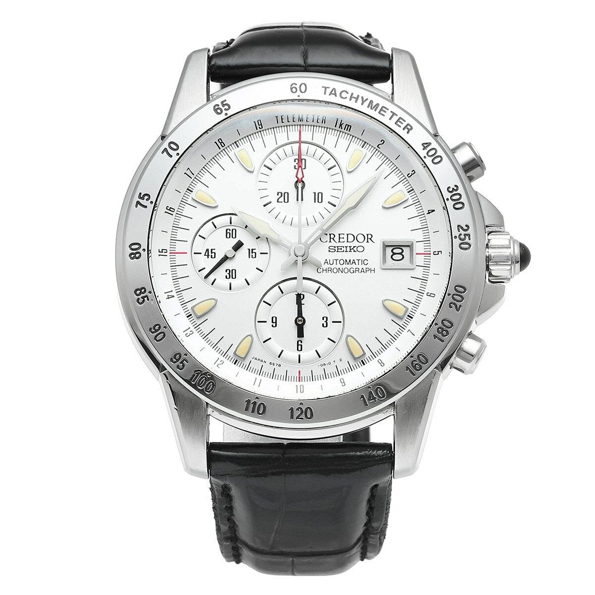 【中古】セイコー クレドール フェニックス クロノグラフ 腕時計 Seiko GCBP993 ホワイト ブランド 時計