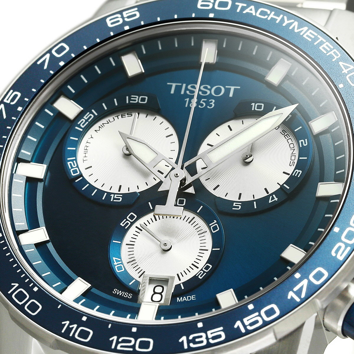 【新品電池で安心出荷】 ティソ スーパー スポーツ クロノ 腕時計 TISSOT SUPER SPORT CHRONO T125.617.11.041.00 ブルー メンズ ブランド 時計 新品