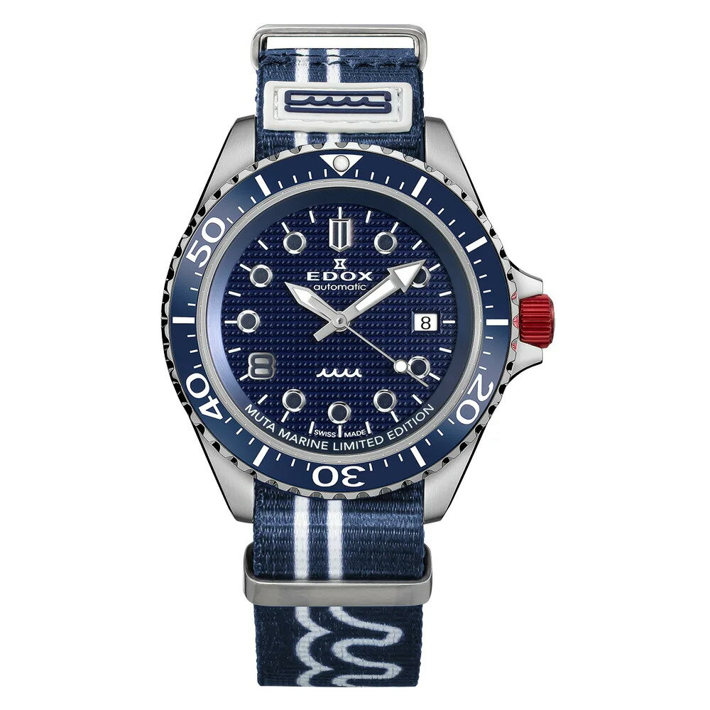 【マラソン期間限定 最大100%ポイントバック】【日本限定100本】エドックス EDOX ネプチュニアン グランデ リザーブ デイト オートマティック ムータ・マリン スペシャル エディション 80801-3BUNA-BUGM【国内正規品】