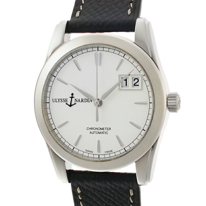 ユリスナルダン クロノメーター BDu 50本限定 230-33 K18WG 仕上済 箱・保証書付【中古】【JS1584】