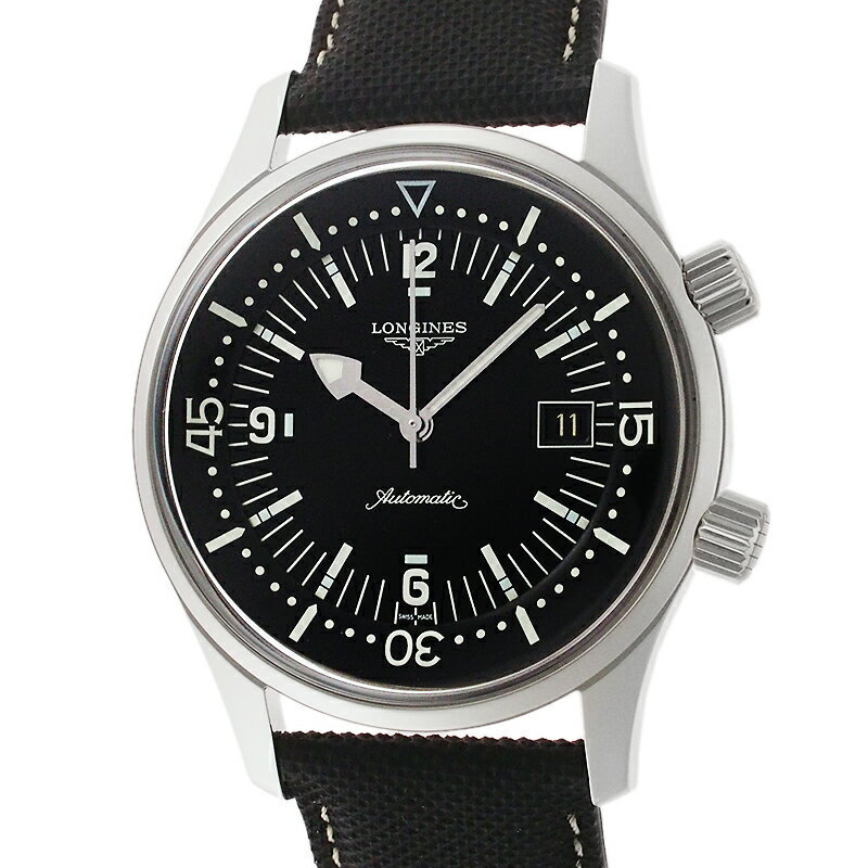 ロンジン レジェンド ダイバー デイト L3.674.4.50.0 箱・Gカード付【中古】【JS1626】