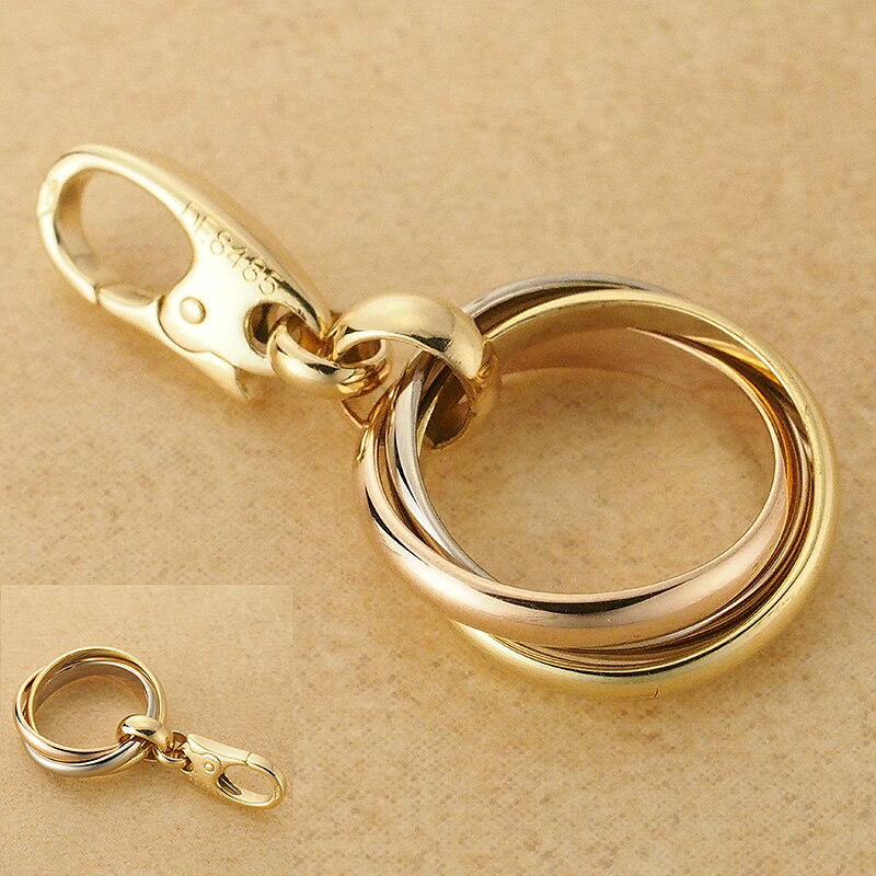 カルティエ トリニティ スリーカラー ペンダントトップ K18YG/WG/PG【中古】【JS1629】