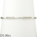 ダイヤモンド/1.00ct デザイン ブレスレット K18WG【中古】【JS1648】(4)