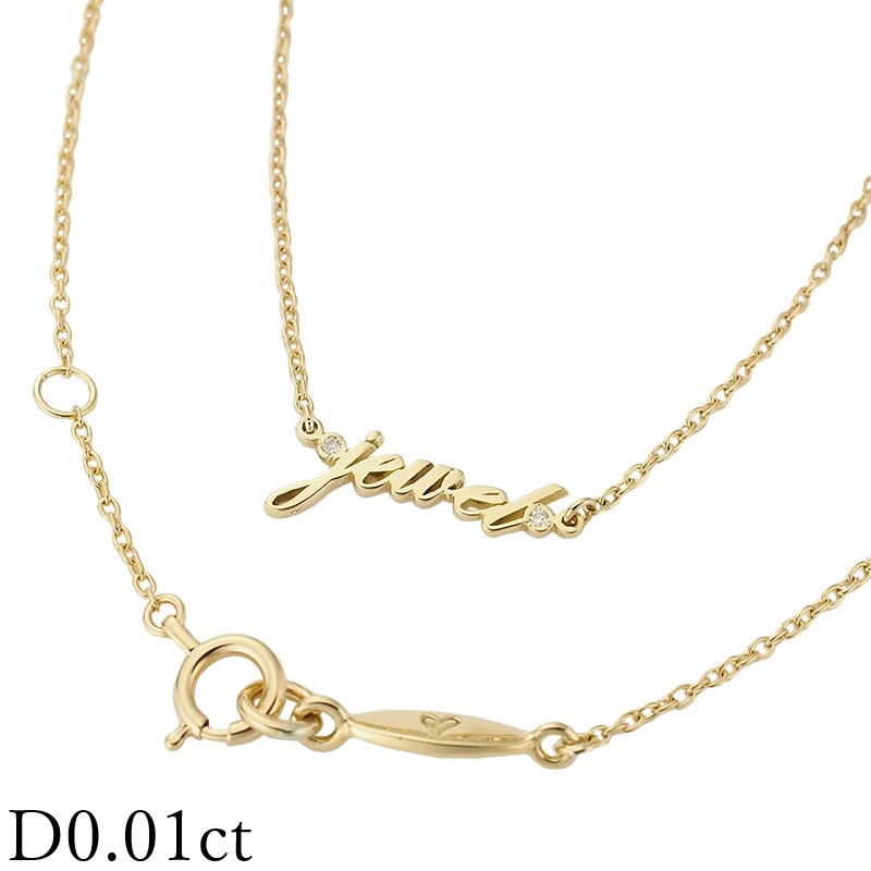 乐天商城 - アーカー ダイヤモンド/0.01ct プチエクリチュール jewel ネックレス K18YG【中古】【JS1711】