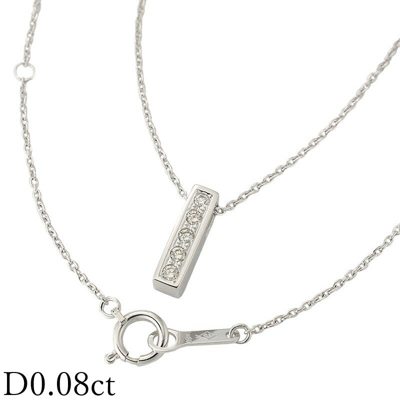 樂天商城 - タサキ ダイヤモンド/0.08ct ネックレス K18WG【中古】【JS1716】