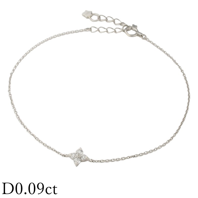 スタージュエリー ダイヤモンド/0.09ct ブライテストスター ブレスレット 2XU0125 Pt950【中古】【JS1728】