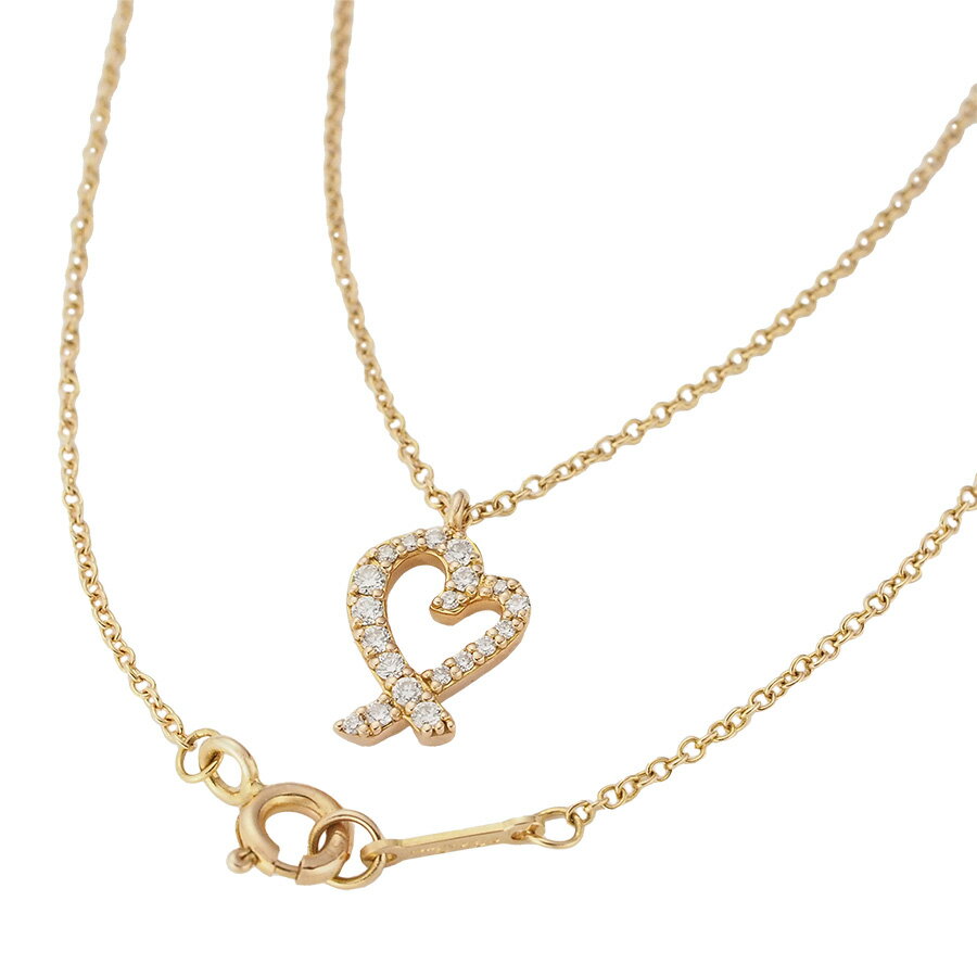 ティファニー ダイヤモンド パロマ・ピカソ ラビング ハート ネックレス K18PG【中古】【JS1773】