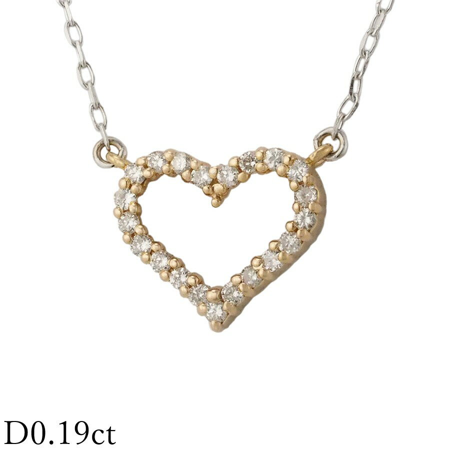 ヴァンドームアオヤマ　ハート型ダイヤモンドネックレス プラチナ素材　ケース箱付 プラチナ×ダイヤ ヴァンドーム青山♡ハートシェイプネックレス