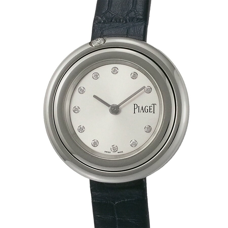 ブランドピアジェ PIAGET商品名ポセション 12P純正ダイヤモンド型番G0A43080製造年—文字盤シルバー素材SSサイズケース：29mm (リューズ含まず)厚み：6mm腕周り：最小 約13.5cm 最大 約17cmベルト最大幅：1.1cm重量：29g(ベルト込み)ベルトネイビー 革 (純正ベルト・純正尾錠)駆動クオーツ付属品中箱(少し難あり、小傷、少し剥がれ・汚れ)、説明書、Gカード(2019/4 店舗印なし)ランクA状態／備考ケース・ベゼル・尾錠：スレ傷小ベルト：ヨレ2025年11月電池交換済6ヵ月保証付。※保証の対象はムーブメントの自然故障のみとなります。商品管理番号I5567【JS1827】
