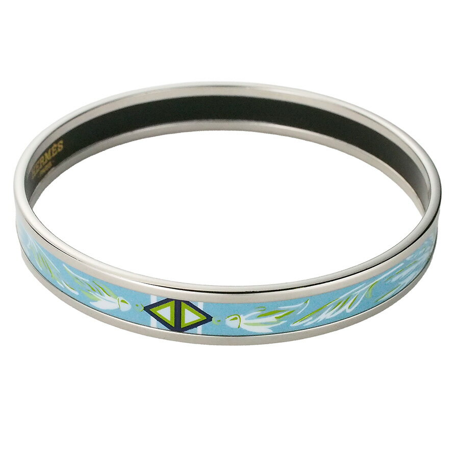 ブランドエルメス HERMES商品名エマイユ PM バングル型番—サイズ内周 約19.2cm幅 約9.2mm重量 19.1g素材メタル シルバリー エナメル刻印Made in France Q HERMES PARIS付属品当店オリジナルボ...