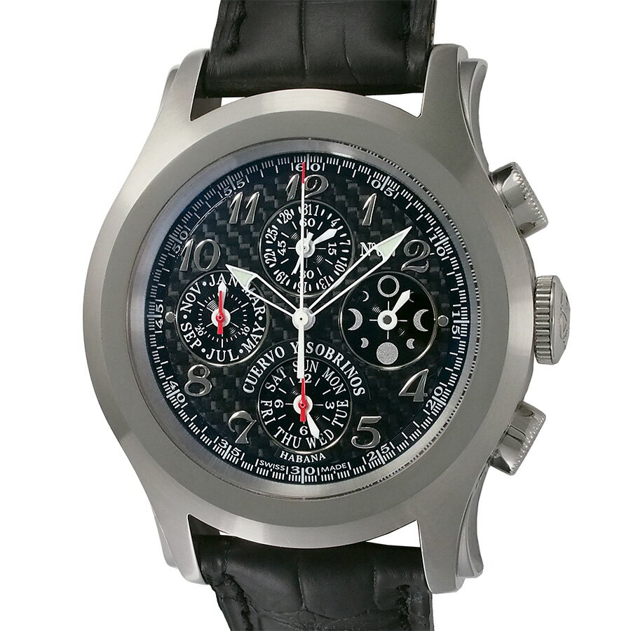Rakuten - クエルボ イ ソブリノス ロブスト トリプルカレンダー ムーンフェイズ クロノグラフ 125周年 2859【中古】【JS1831】