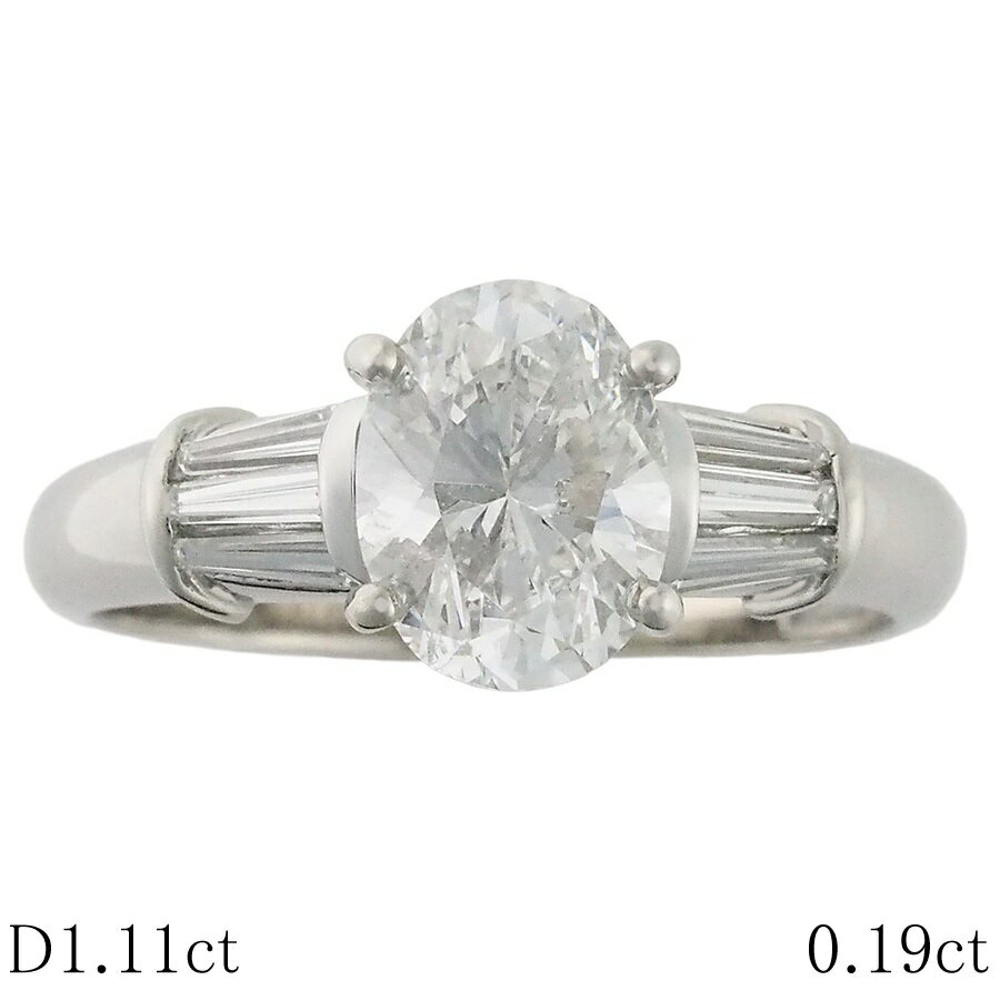 Rakuten - ダイヤモンド/1.11ct ダイヤ/0.19ct リング Pt900 12号【中古】【JS1826】