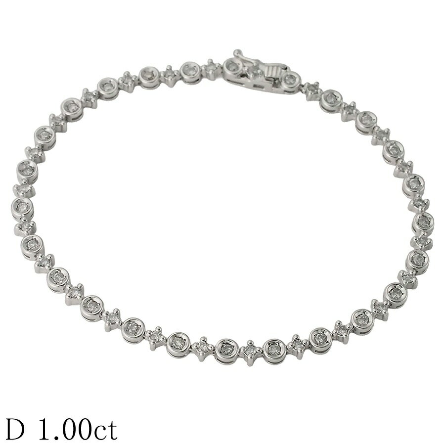 K18WG 0.5ct ダイヤモンド ブレスレットダイヤブレス ゴールドブレスレット K18ゴールド 18金 レディース ホワイトゴールド 代引手数料無料 送料無料 品質保証書 ジュエリー ギフト プレゼント ご褒美 スマイルブレスレット
