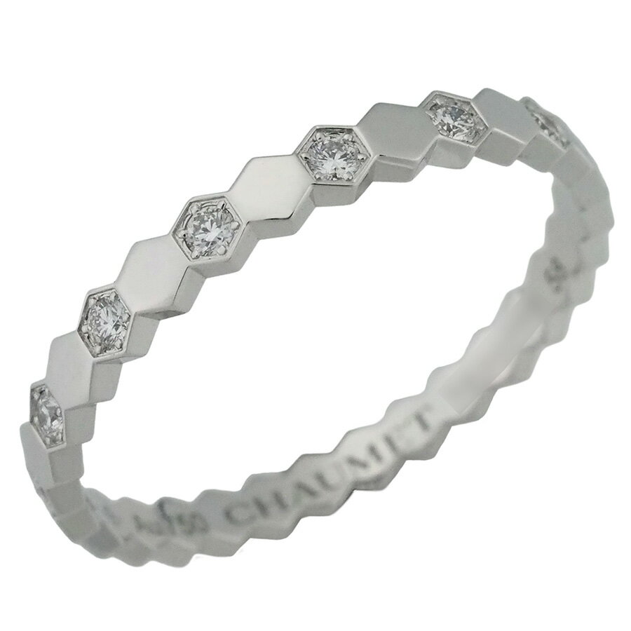 ショーメ ダイヤモンド ビー ドゥ ハニカム リング K18WG ＃58 箱付【中古】【JS1864】