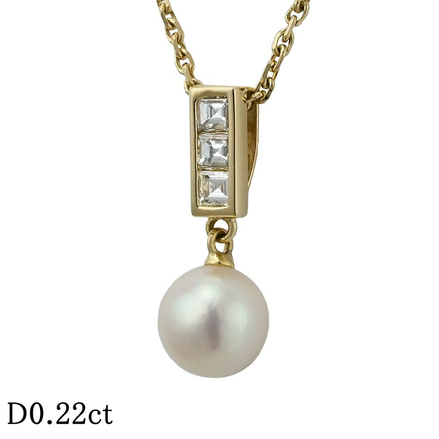 Rakuten - タサキ パール ダイヤ/0.22ct ネックレス K18YG【中古】【JS1865】