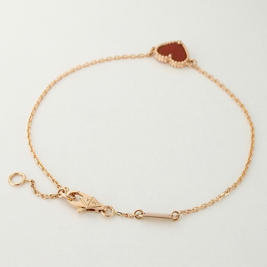 ヴァンクリーフ＆アーペル スウィート ハート VCRN59L00 カーネリアン ブレスレット K18PG 国内正規 箱・証明書付【中古】【JS1853】