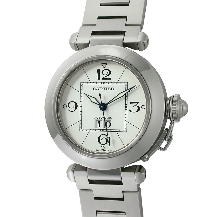 カルティエ パシャC ビッグデイト W31055M7 保証書付【中古】【JS1859】