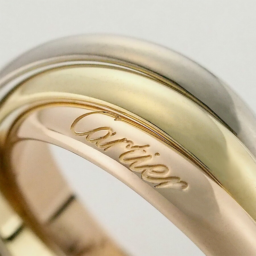 カルティエ トリニティ リング K18YG K18WG K18PG 国内正規 箱・保証書付【中古】【JS1841】