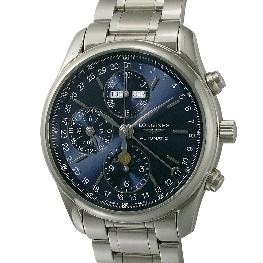 ロンジン マスターコレクション クロノグラフ ムーンフェイズ L2.673.4.92.6【中古】【JS1854】