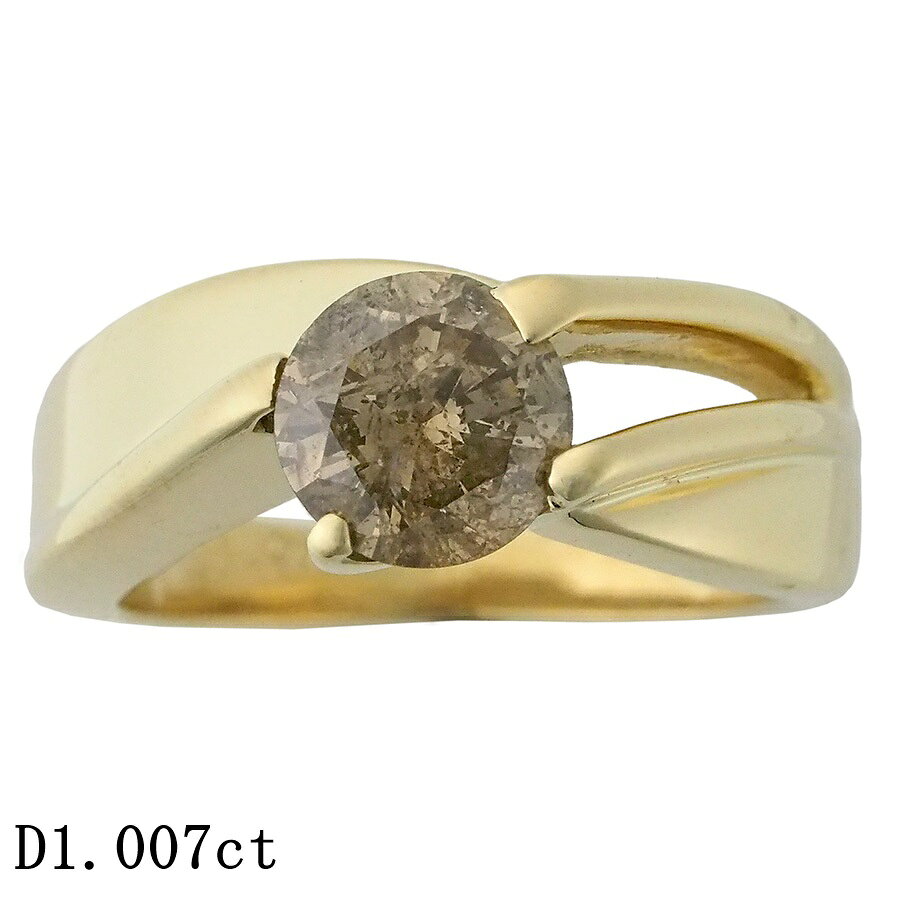 Rakuten - FB-I2-RD 1粒ダイヤモンド/1.007ct リング K18YG 11号 ソーティング付【中古】【JS1885】