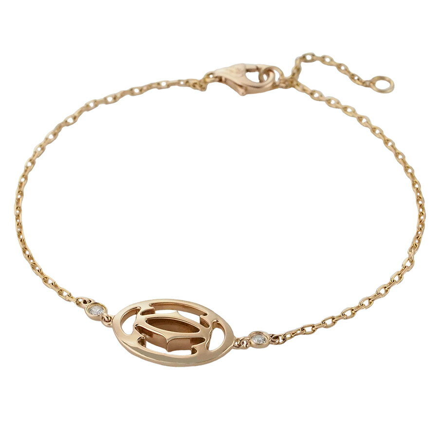 カルティエ ダイヤモンド ロゴ ドゥーブルC ブレスレット K18PG【中古】【JS1871】...