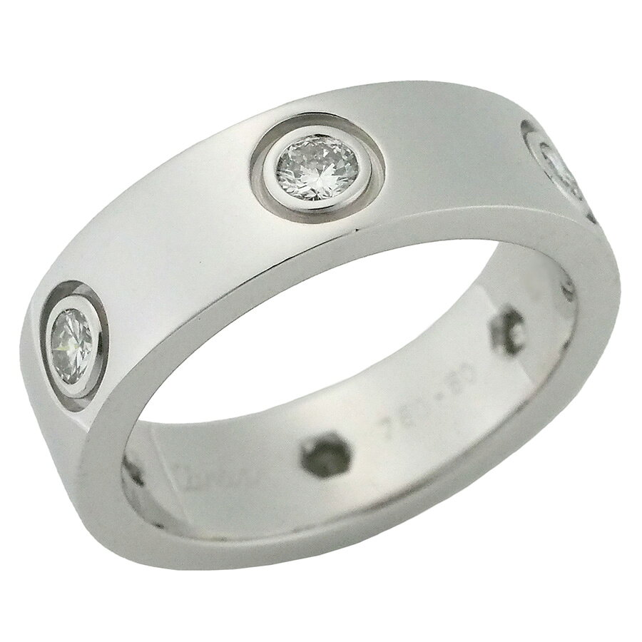 Rakuten - カルティエ ダイヤモンド ラブリング フルダイヤ リング K18WG ＃50【中古】【JS1860】