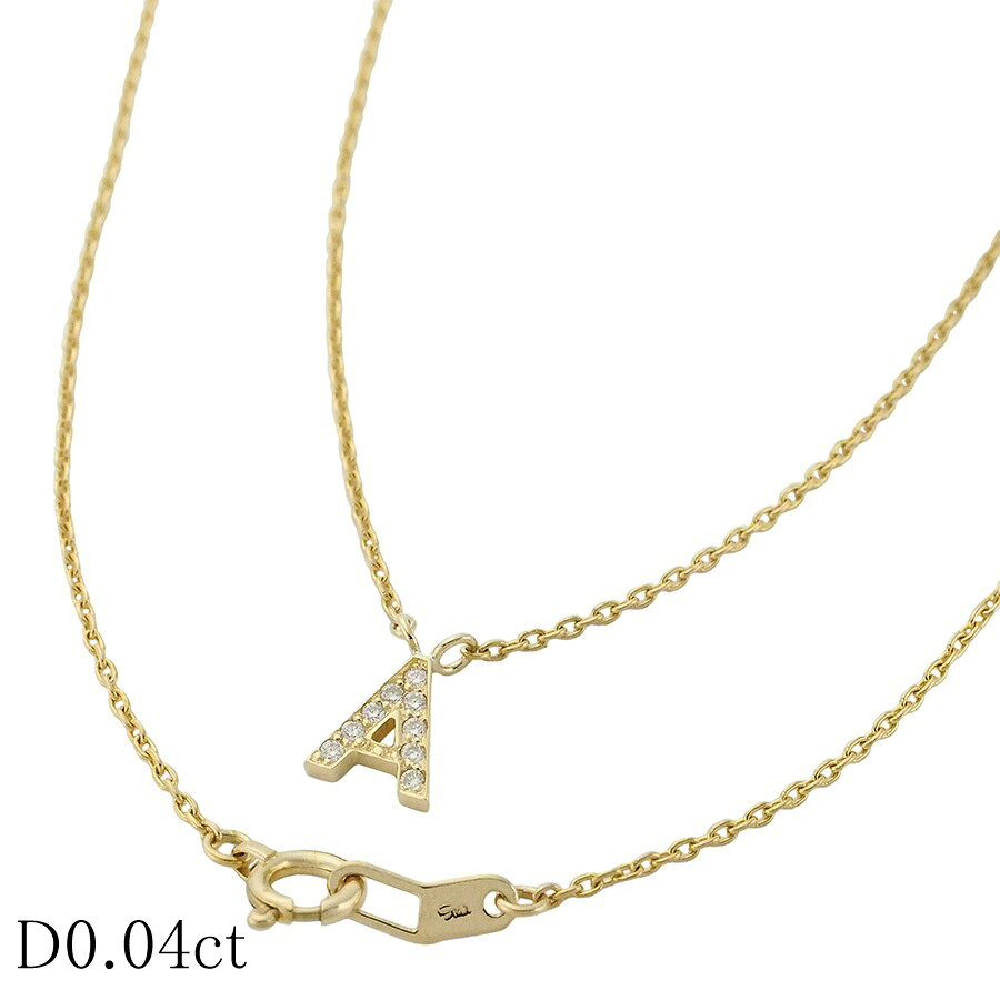 Rakuten - スタージュエリー ダイヤモンド/0.04ct イニシャルA ネックレス K18YG【中古】【JS1873】