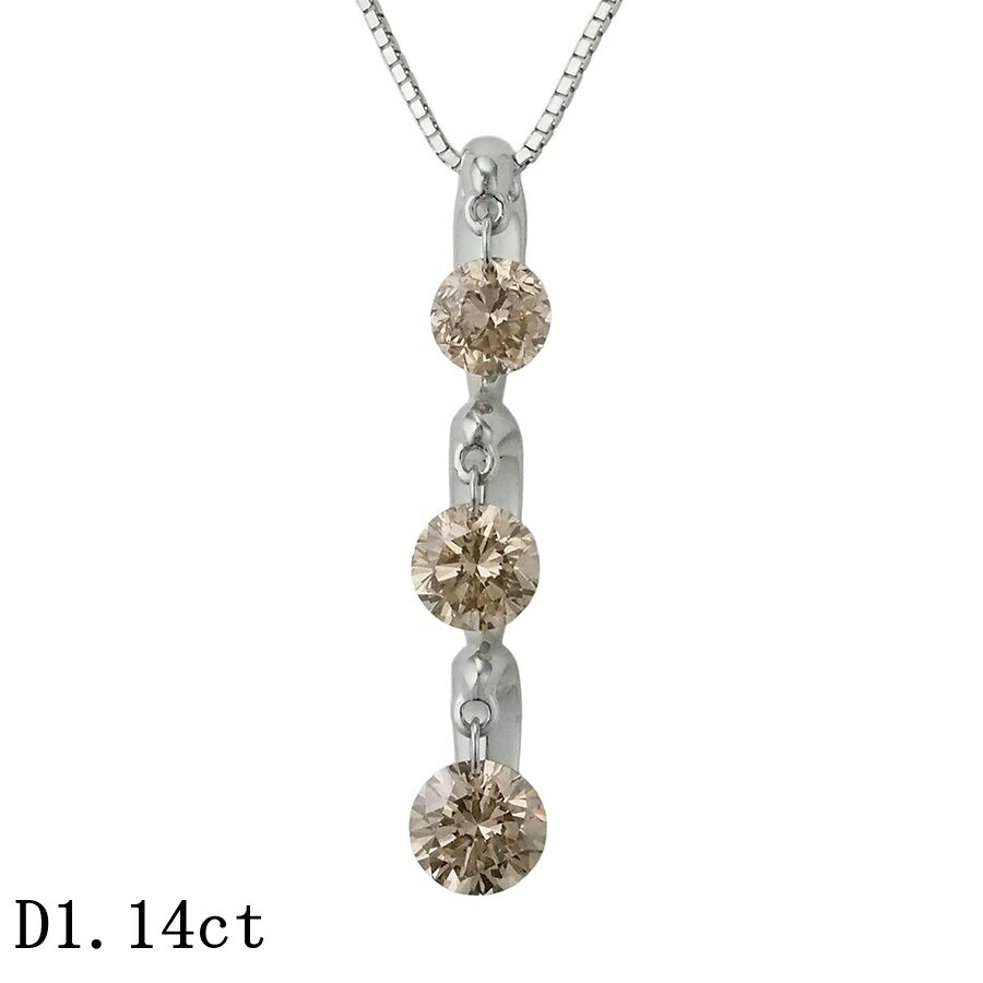 Rakuten - ダイヤモンド/1.14ct デザイン ネックレス K18WG【中古】【JS1880】