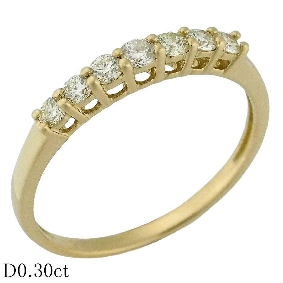 Rakuten - GSTV ダイヤモンド/0.30ct リング K18YG 14号【中古】【JS1877】