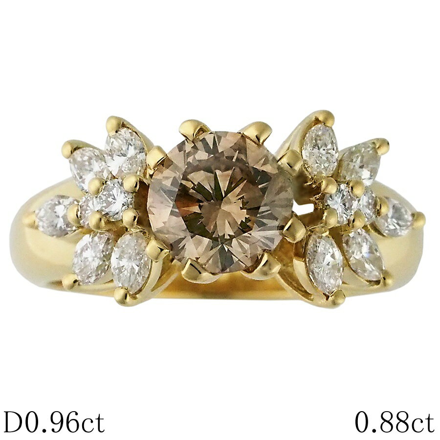 Rakuten - FB-VS2-RD ダイヤモンド/0.96ct ダイヤ/0.88ct デザイン リング K18YG 13.5号 ソーティング付【中古】【JS1901】