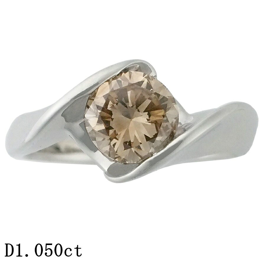 Rakuten - 1粒ダイヤモンド/1.050ct リング Pt900 11号 鑑別書付【中古】【JS1888】