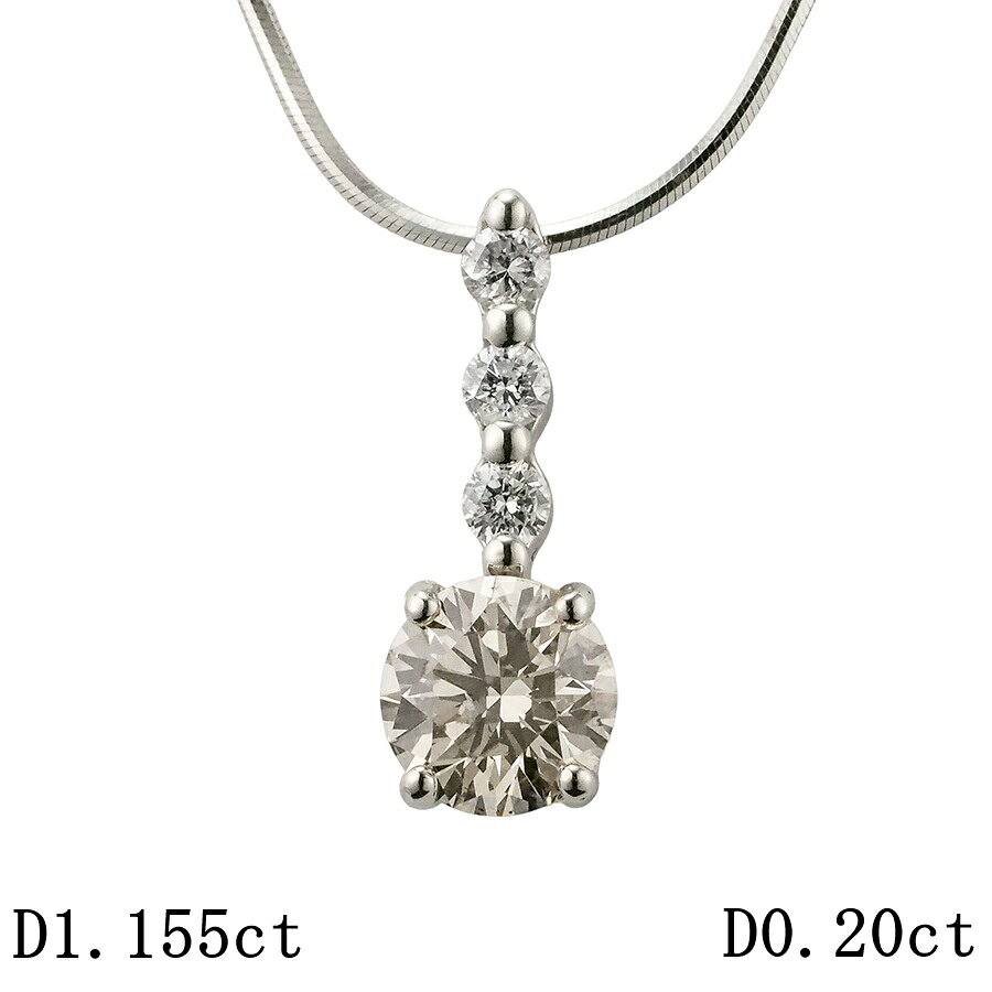 Rakuten - ダイヤモンド/1.155ct ダイヤ/0.20ct ネックレス Pt900 /Pt850【中古】【JS1895】
