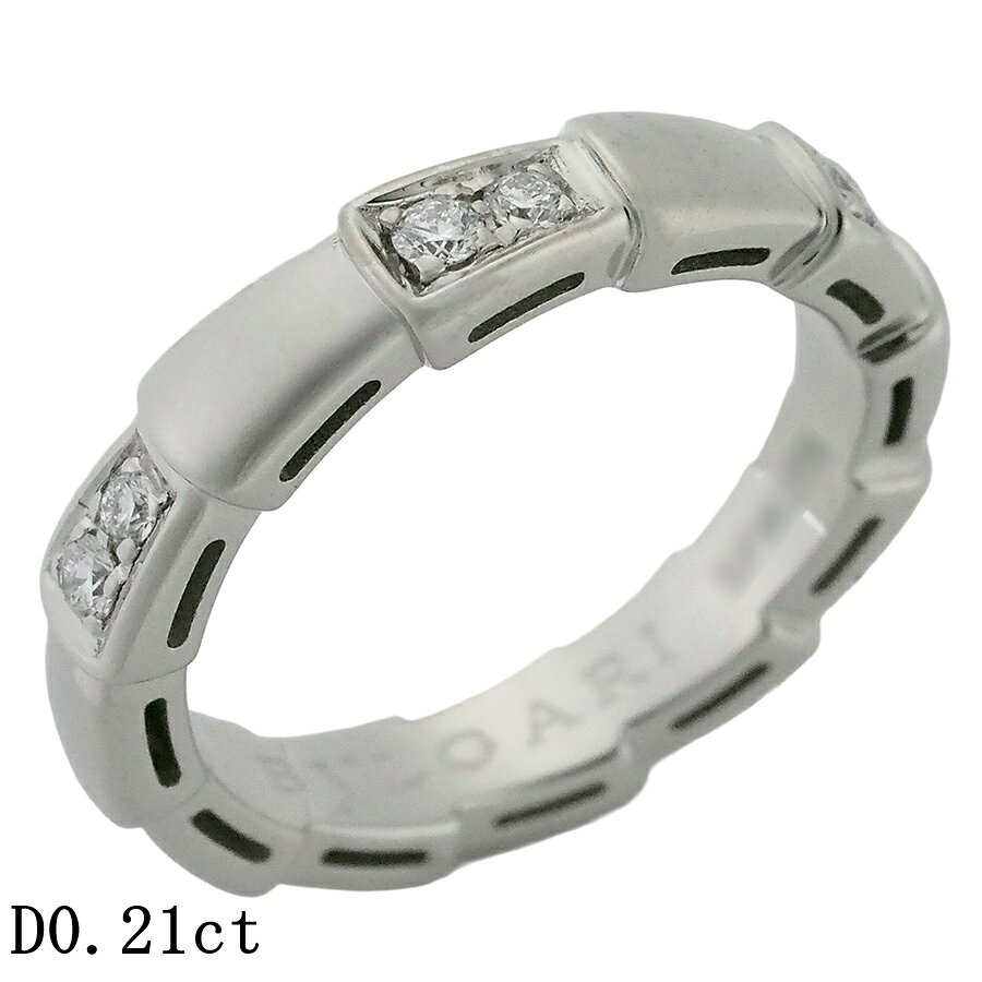 樂天商城 - ブルガリ ダイヤモンド/0.21ct セルペンティ リング 353384 K18WG #47 箱・保証書付【中古】【JS1891】
