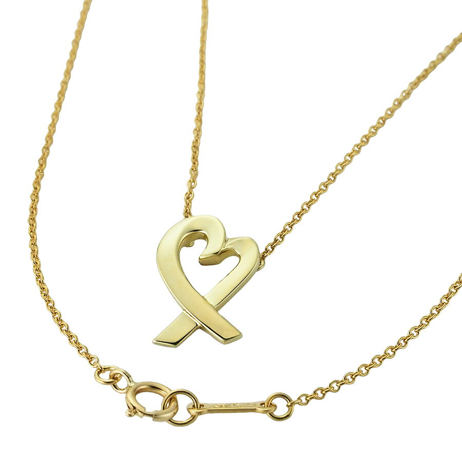 ティファニー パロマ・ピカソ ラビングハート スモール ネックレス K18YG【中古】【JS1899】