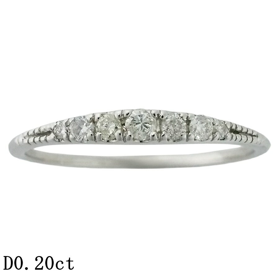 Rakuten - ダイヤモンド/0.20ct デザイン リング Pt900 18号【中古】【JS1895】