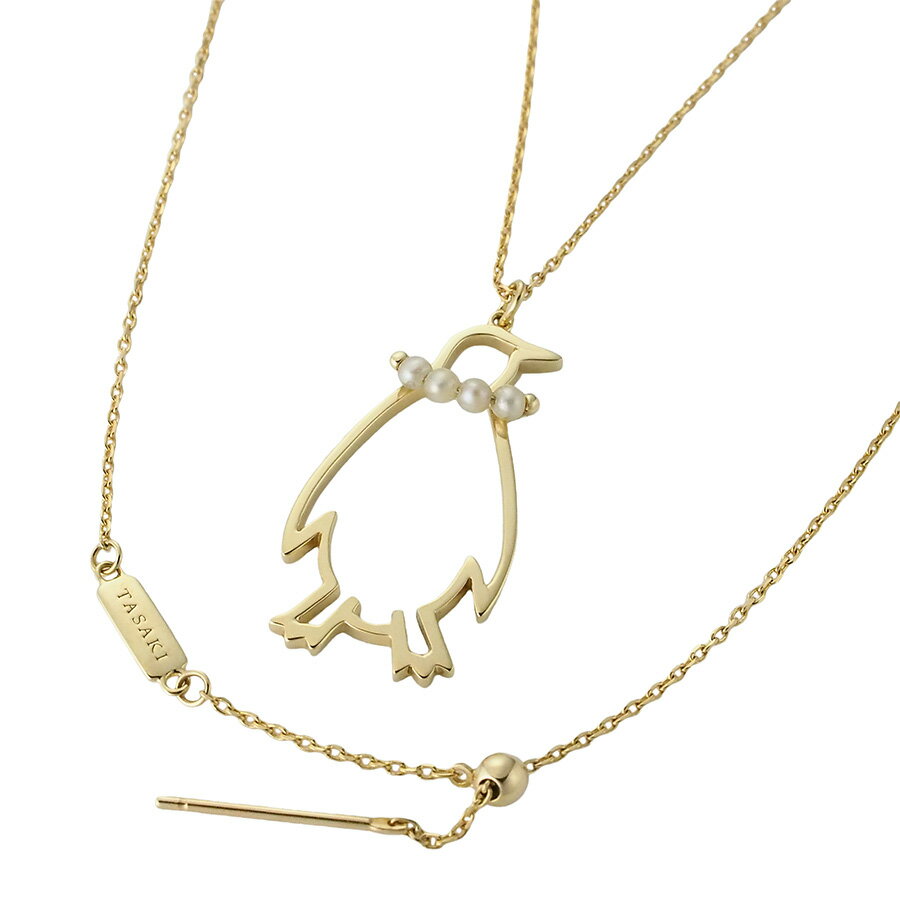 Rakuten - タサキ パールズ プリティ イン ペンギン ネックレス K18YG【中古】【JS1902】