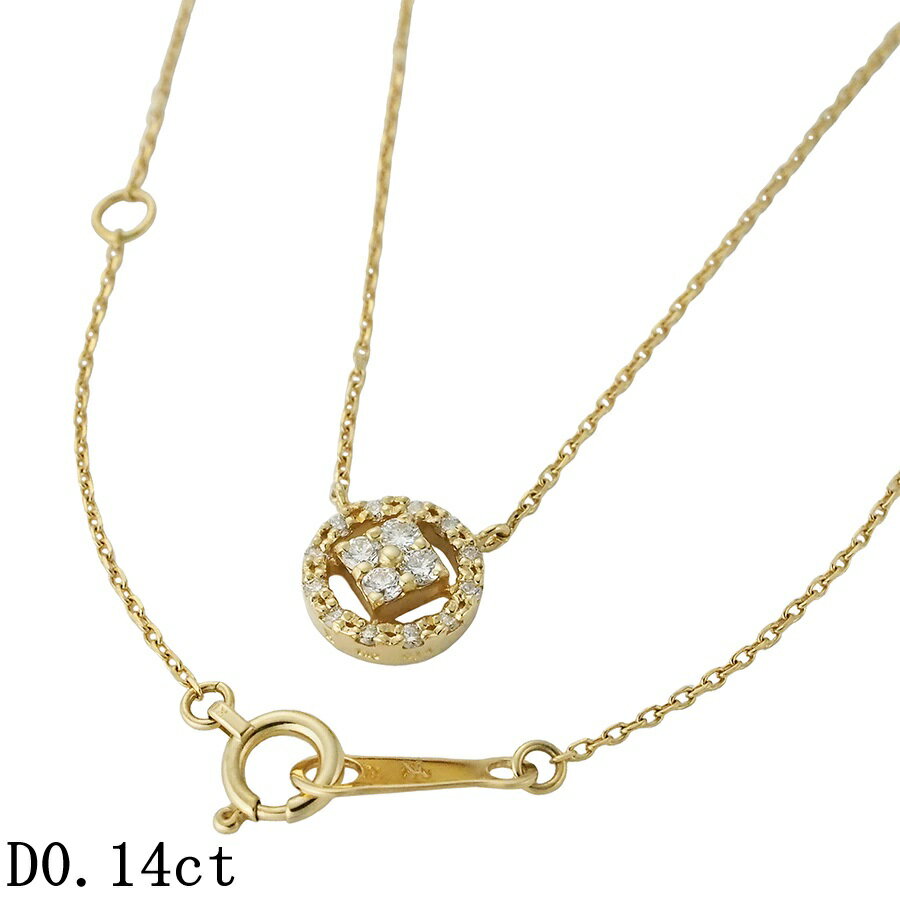 Rakuten - ヴァンドーム青山 ダイヤモンド/0.14ct ネックレス K18YG【中古】【JS1903】