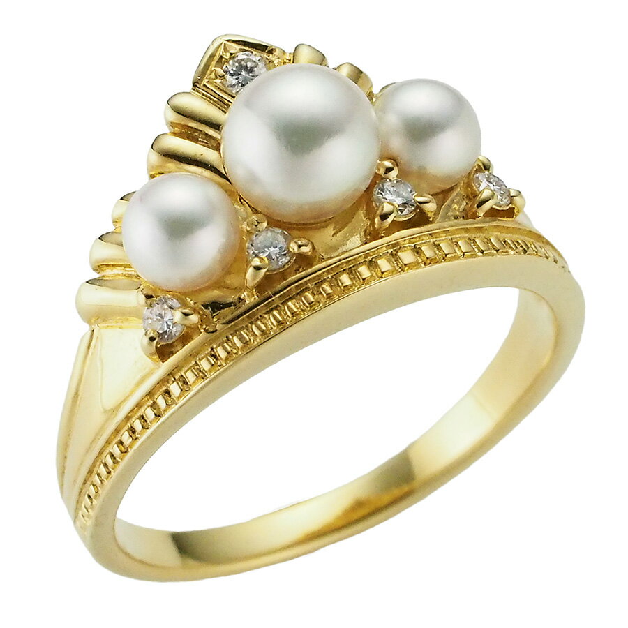 Rakuten - ミキモト パール/3.8-5mm リング K18YG 11.5号【中古】【JS1910】