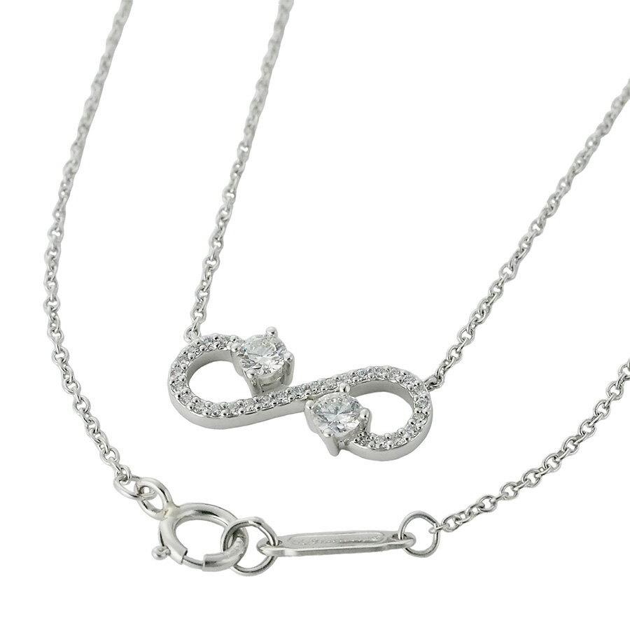 乐天商城 - ティファニー ダイヤモンド エンチャント スクロール ネックレス Pt950 箱付【中古】【JS1906】