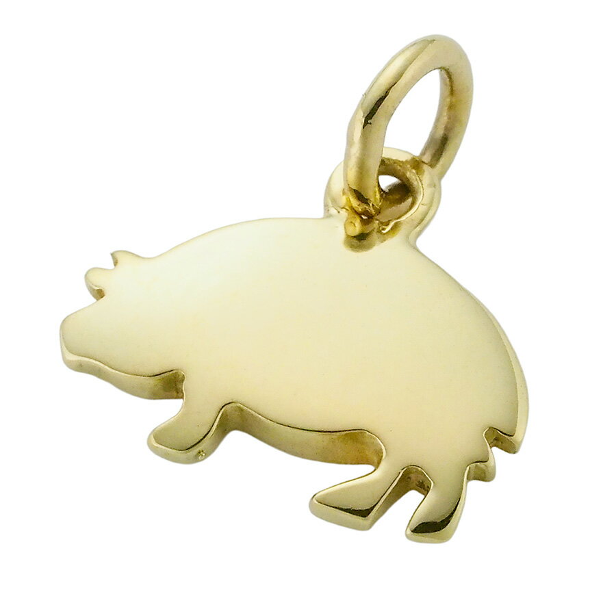 ポメラート ドド ピッグ ペンダントトップ K18YG【中古】【JS1921】