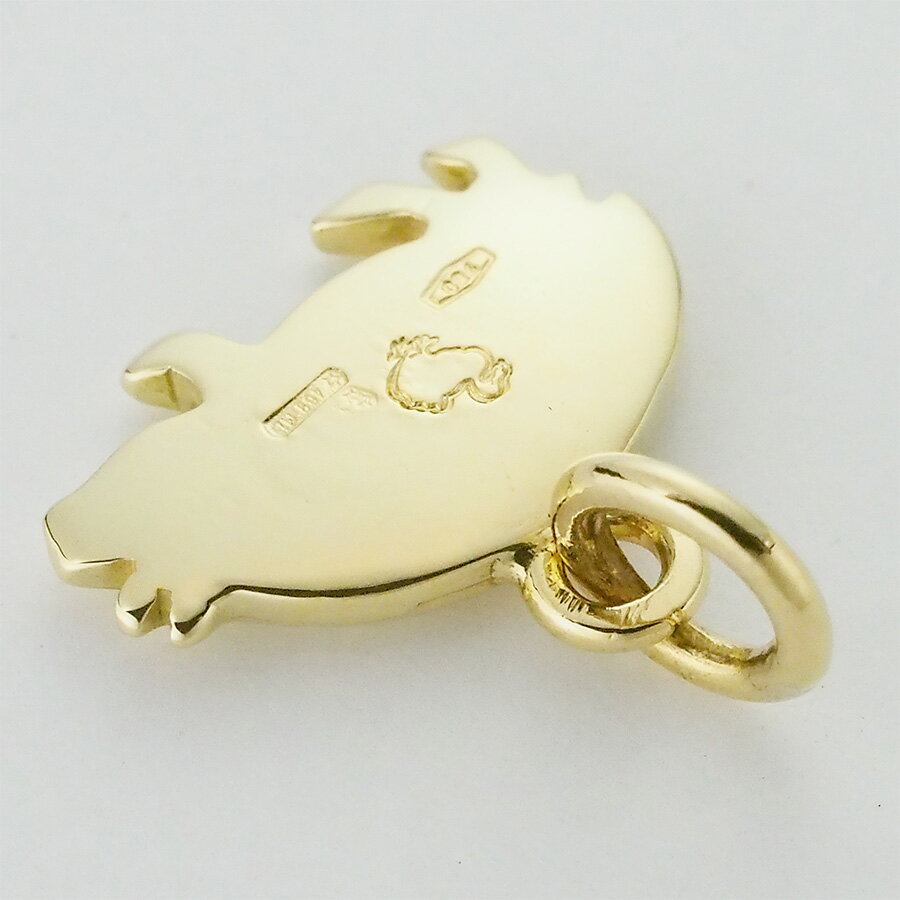 ポメラート ドド ピッグ ペンダントトップ K18YG【中古】【JS1921】