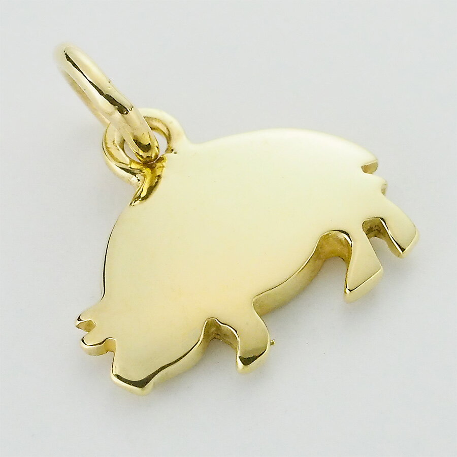 ポメラート ドド ピッグ ペンダントトップ K18YG【中古】【JS1921】