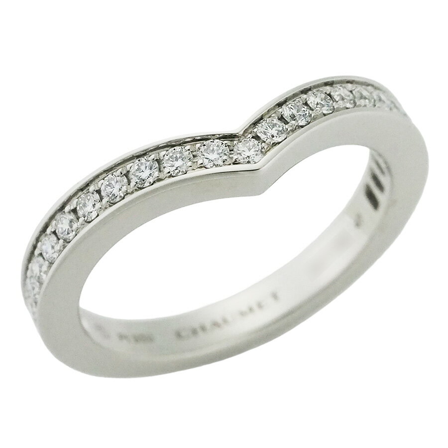 ショーメ ダイヤモンド ジョゼフィーヌ エグレット バンドー ハーフエタニティ リング 082554 Pt950 #47 箱付【中古】【JS1912】