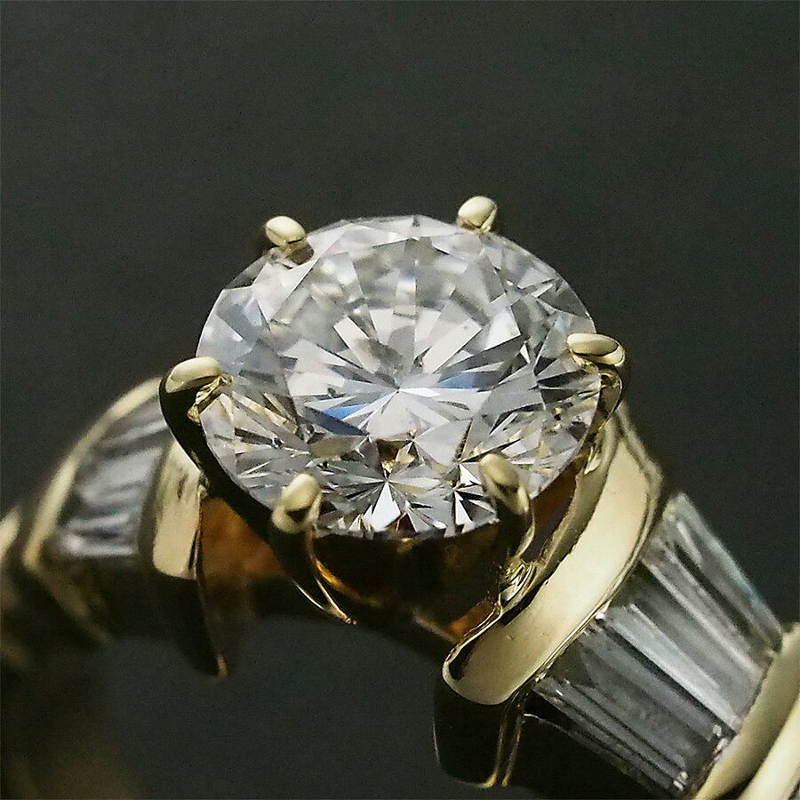 Jewel&Watch Supplyのダイヤモンド/1.228ct ダイヤ/0.60ct デザイン リング K18YG 12.5号【中古】【JS1926】｜アングル3