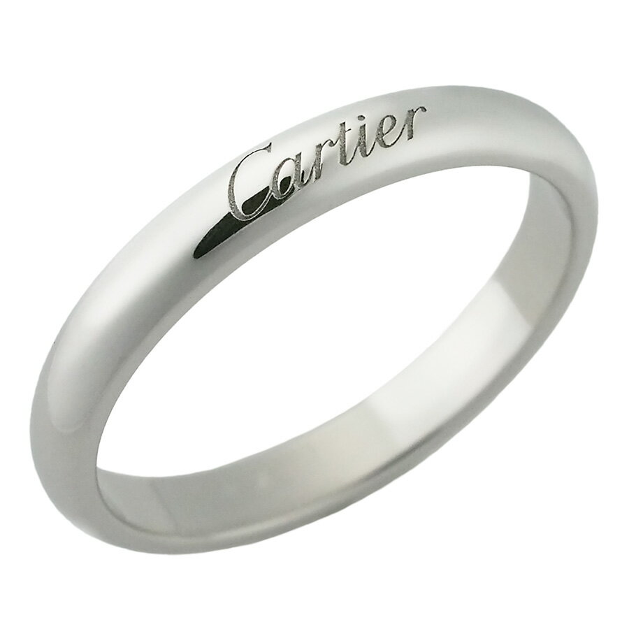 CARTIER C ドゥ カルティエ ウェディング リング CRB4232455 Pt950 #55 国内正規 証明書付【中古】【JS1916】